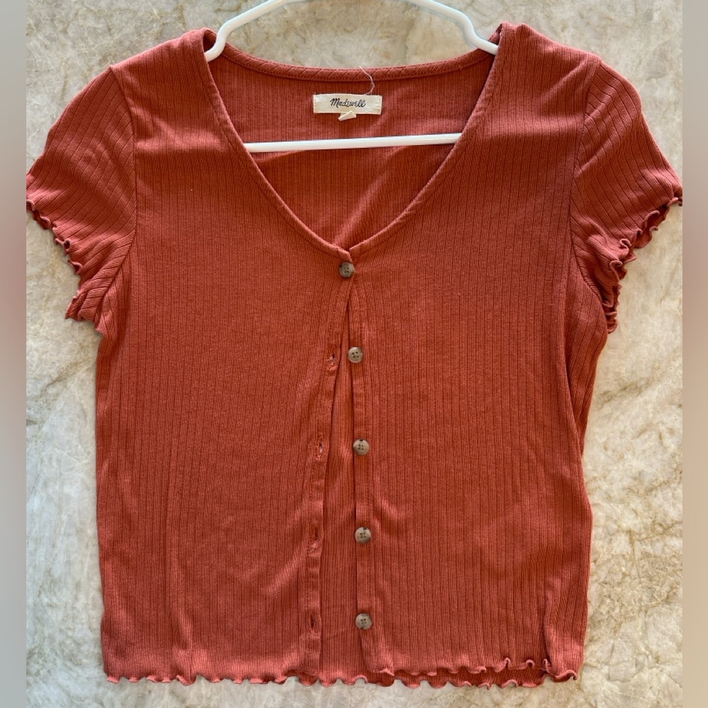 Madewell ribbed top, small